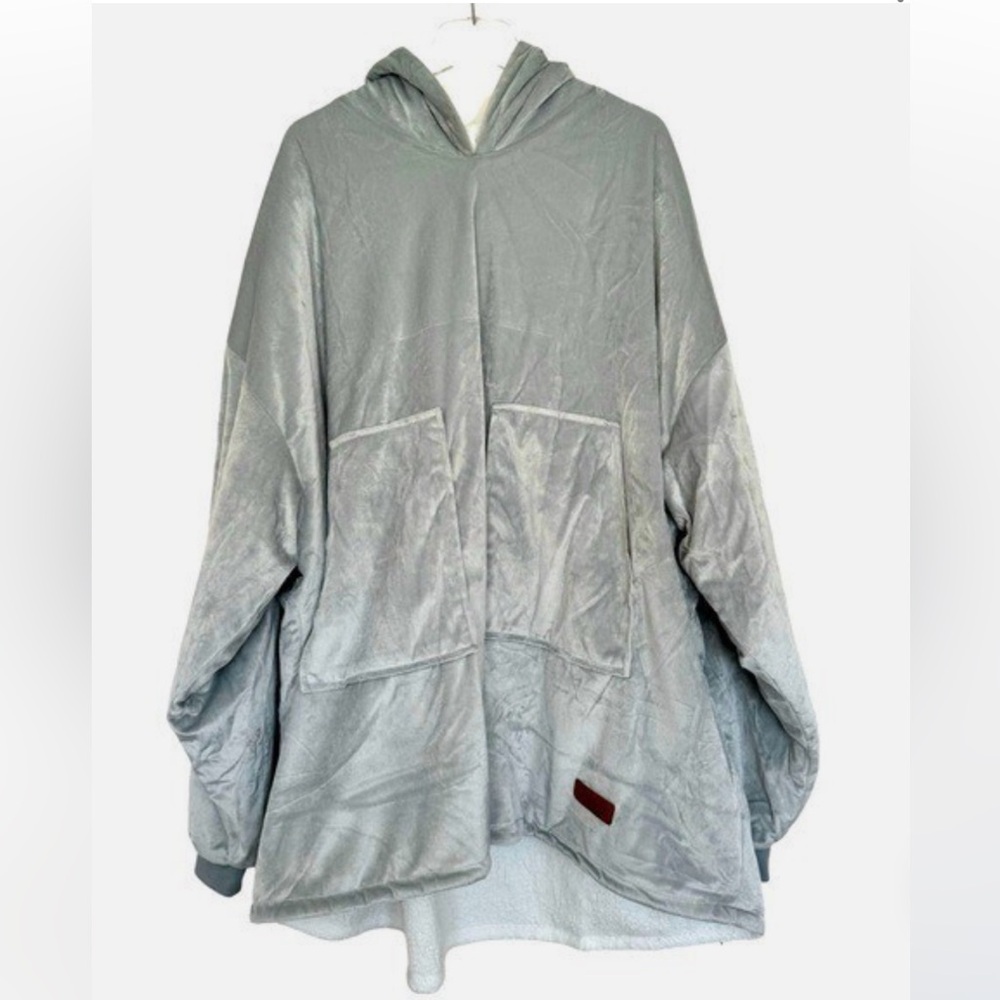 Dearfoams Light Gray Lounge Blanket Jacket